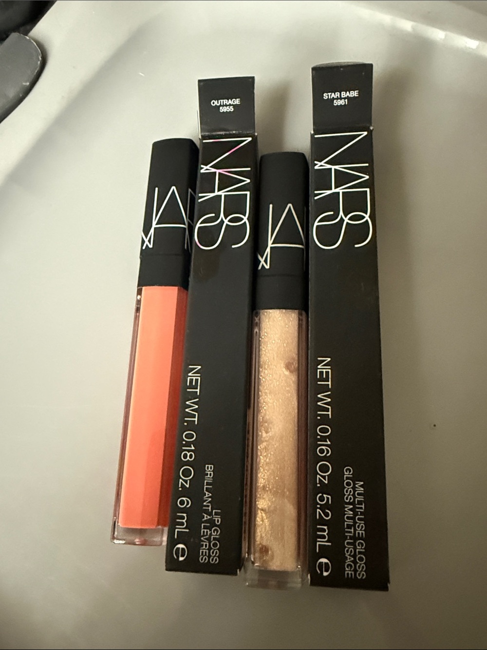 NARS Outrage Orange & Star Babe Gold Lip Gloss Duo